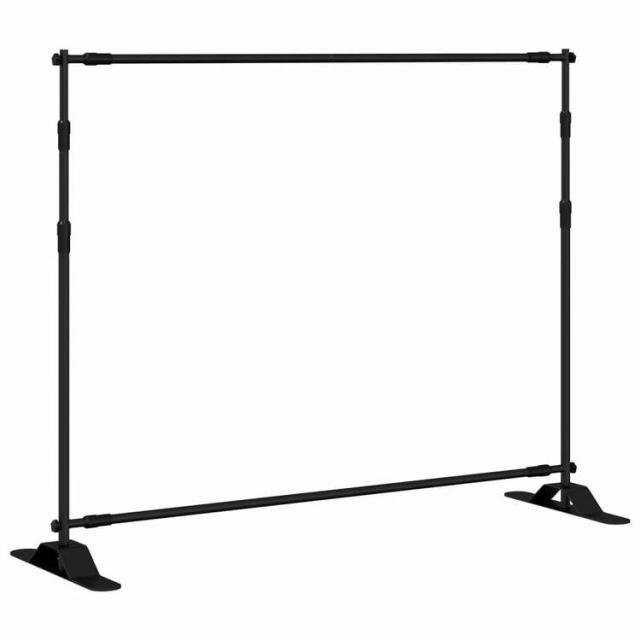 vidaXL バックドロップスタンド ブラック 254x243 cm スチール カメラ&amp;光化学機器 写真撮影 照明&amp;スタジオ スタジオスタンド・マウント(代引不可)【送料無料】_4