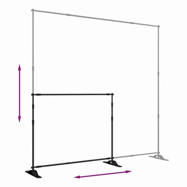 vidaXL バックドロップスタンド ブラック 254x243 cm スチール カメラ&amp;光化学機器 写真撮影 照明&amp;スタジオ スタジオスタンド・マウント(代引不可)【送料無料】_5
