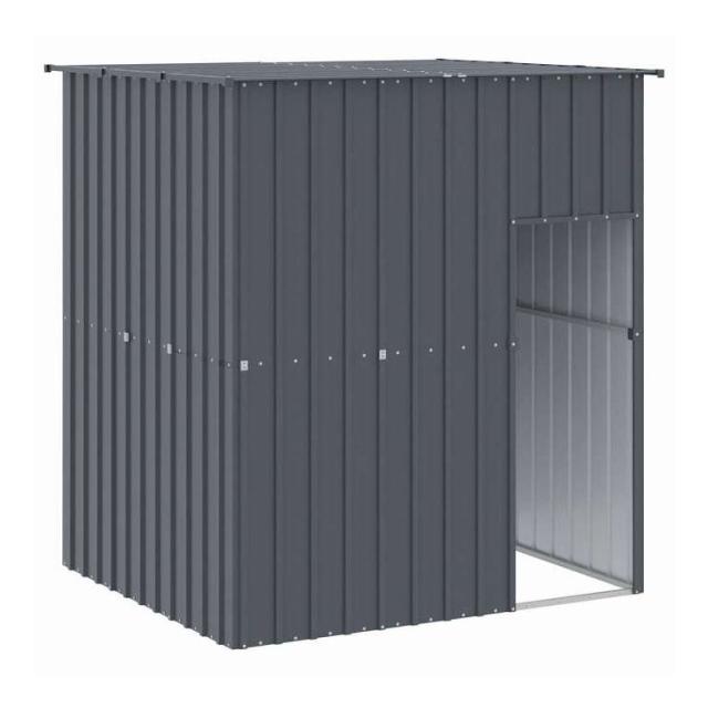 vidaXL 犬小屋 屋根付き アンスラサイト 165x153x181 cm 亜鉛メッキ鋼 動物&ペット用品 ペット用品 犬用品 ドッグハウス(代引不可)【送料無料】