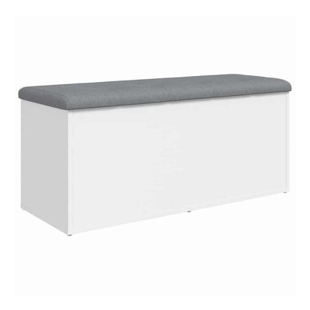 vidaXL 収納ベンチ ホワイト 102x42x45 cm エンジニアードウッド 家具 ベンチ 倉庫・通路用ベンチ(代引不可)【送料無料】