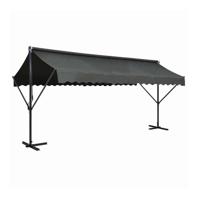 vidaXL 自立型オーニング 500×300cm アントラシート ホーム&ガーデン 芝&ガーデン アウトドアリビング 屋外用傘・サンシェード(代引不可)【送料無料】