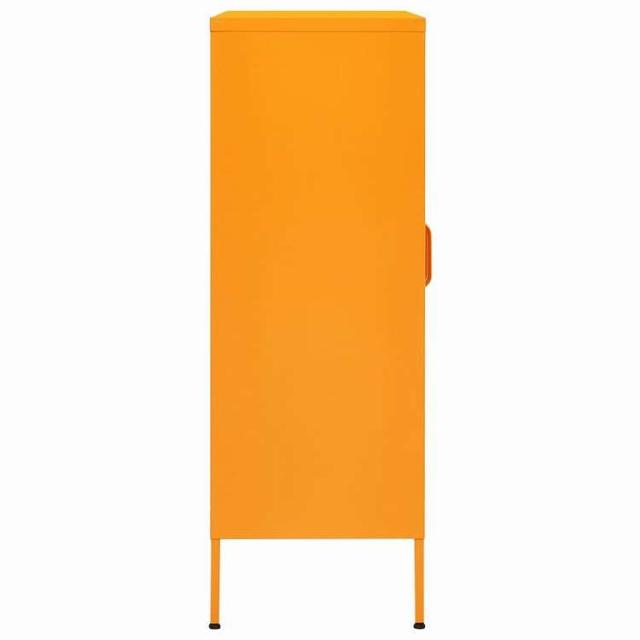 vidaXL 収納キャビネット マスタードイエロー 80x35x101,5 cm スチール 家具 キャビネット&amp;収納 収納キャビネット・ロッカー(代引不可)【送料無料】_4