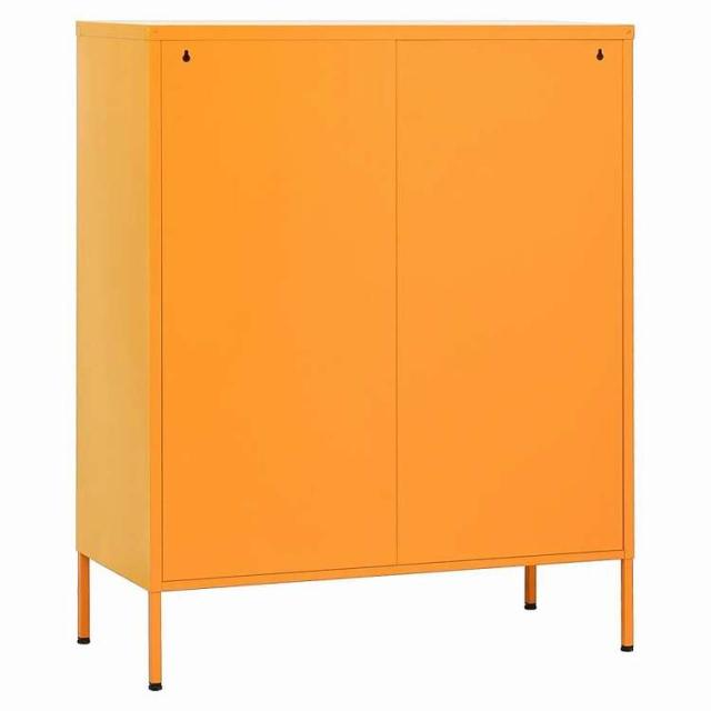 vidaXL 収納キャビネット マスタードイエロー 80x35x101,5 cm スチール 家具 キャビネット&amp;収納 収納キャビネット・ロッカー(代引不可)【送料無料】_5