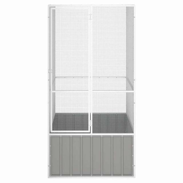 vidaXL バードケージ グレー 111x107x211.5 cm 亜鉛メッキ鋼 動物&ペット用品 ペット用品 鳥用品 取りかご・スタンド(代引不可)【送料無料】_2