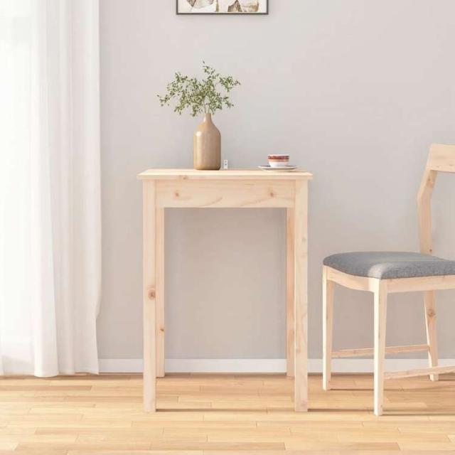 vidaXL ダイニングテーブル 55x55x75 cm 無垢材 パイン材 家具 テーブル キッチン・ダイニングルームテーブル(代引不可)【送料無料】_1