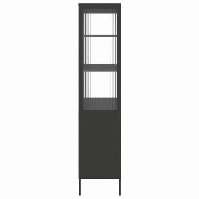 vidaXL ハイボード ブラック 90x40x180 cm ガラスとスチール 家具 キャビネット&収納 サイドボード(代引不可)【送料無料】_6