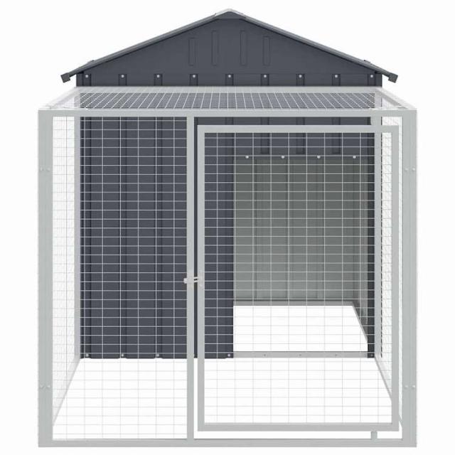 vidaXL 鶏小屋(ラン付き) アンスラサイト 117x201x123 cm 亜鉛メッキ鋼 動物&ペット用品 ペット用品 小動物用品 小動物 飼育・ケージ(代引不可)【送料無料】_2