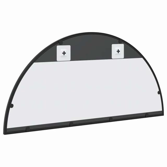 vidaXL ウォールミラー ブラック 80x40 cm アーチアイアン ホーム&ガーデン デコレーション 鏡(代引不可)【送料無料】