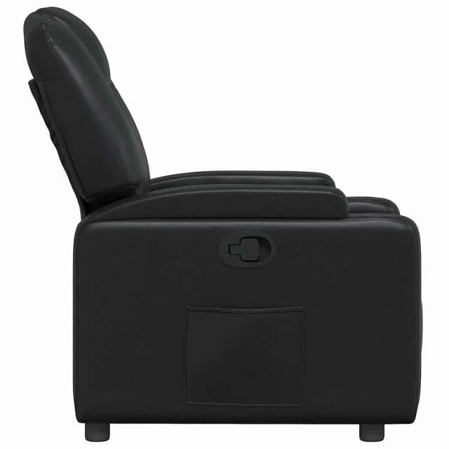vidaXL リクライニングチェア ブラック フェイクレザー 家具 チェア アームチェア・リクライニングチェア・スリーピングチェア(代引不可)【送料無料】_4