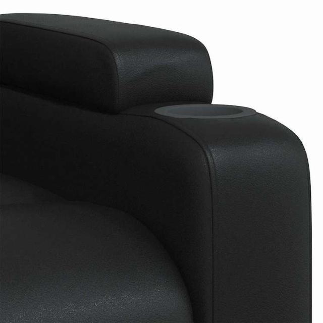 vidaXL リクライニングチェア ブラック フェイクレザー 家具 チェア アームチェア・リクライニングチェア・スリーピングチェア(代引不可)【送料無料】_8