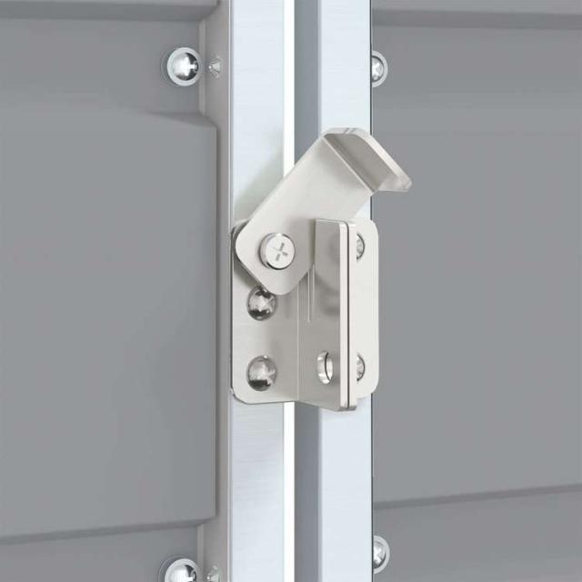 vidaXL ホイール付きビン収納 シングルビン用 グレー 72x81x115 cm スチール ホーム&ガーデン 家事用品 廃棄物処理用品 ごみ箱・廃棄物コンテナ用囲い(代引不可)【送料無料】_8