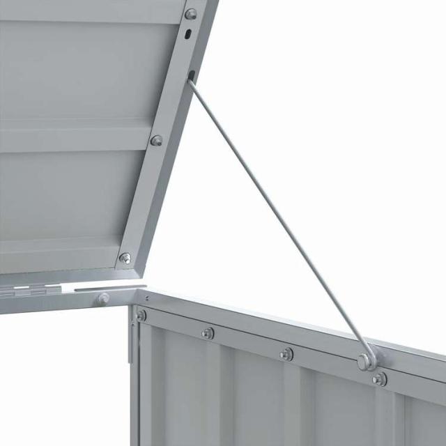 vidaXL ホイール付きビン収納 シングルビン用 グレー 72x81x115 cm スチール ホーム&ガーデン 家事用品 廃棄物処理用品 ごみ箱・廃棄物コンテナ用囲い(代引不可)【送料無料】_9