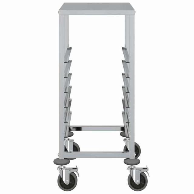 vidaXL トレイトロリー 6個のGNコンテナ付き 39x55x87 cm ステンレススチール 家具 トローリー キッチン・ダイニング トローリー(代引不可)【送料無料】_4