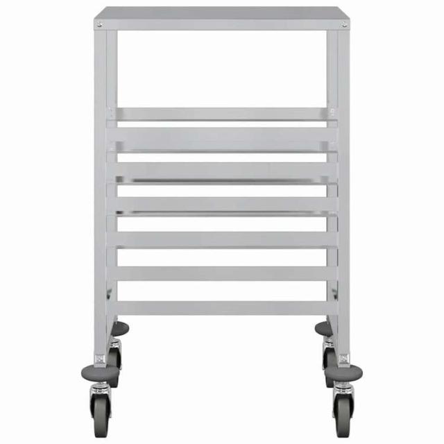 vidaXL トレイトロリー 6個のGNコンテナ付き 39x55x87 cm ステンレススチール 家具 トローリー キッチン・ダイニング トローリー(代引不可)【送料無料】_5