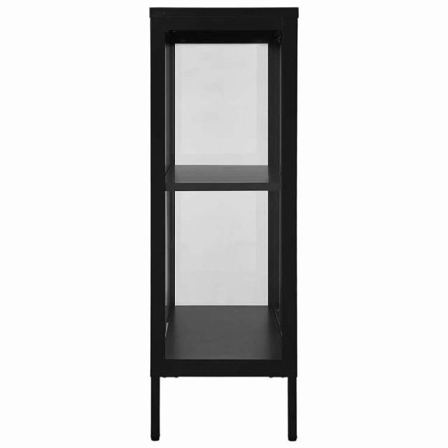 vidaXL サイドボード ブラック 75x35x105 cm スチール&amp;ガラス 家具 キャビネット&amp;収納 サイドボード(代引不可)【送料無料】_3