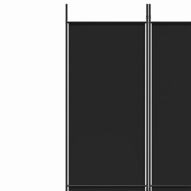 vidaXL 6パネル ルームディバイダー ブラック 300x220 cm ファブリック 家具 間仕切り(代引不可)【送料無料】_6