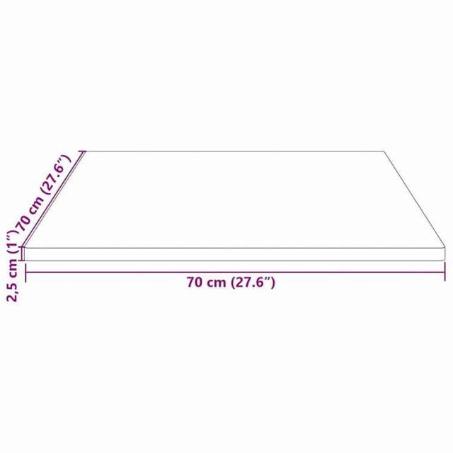 vidaXL テーブルトップ 70x70x2.5 cm 無垢材 パイン材 スクエア 家具 テーブル用品 テーブルトップ(代引不可)【送料無料】_7