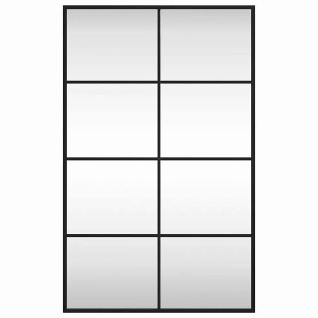vidaXL ウォールミラー ブラック 50x80 cm 長方形 アイアン ホーム&ガーデン デコレーション 鏡(代引不可)【送料無料】