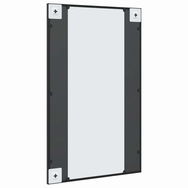 vidaXL ウォールミラー ブラック 50x80 cm 長方形 アイアン ホーム&ガーデン デコレーション 鏡(代引不可)【送料無料】