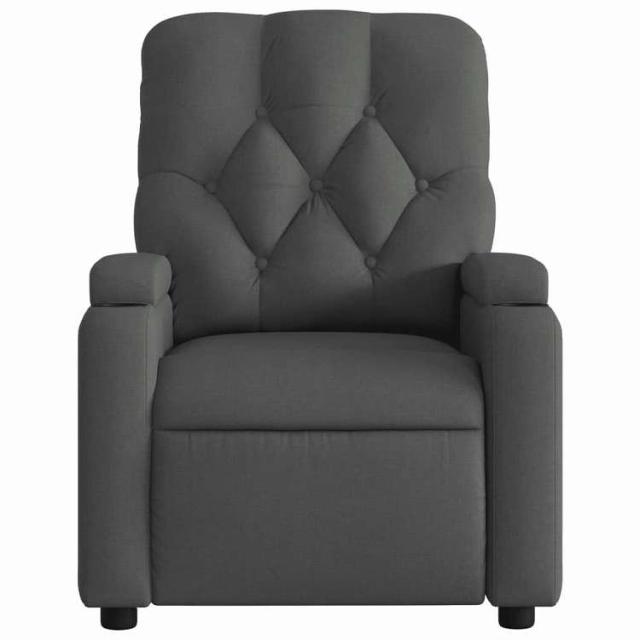 vidaXL リクライニングチェア ダークグレーファブリック 家具 チェア アームチェア・リクライニングチェア・スリーピングチェア(代引不可)【送料無料】_5