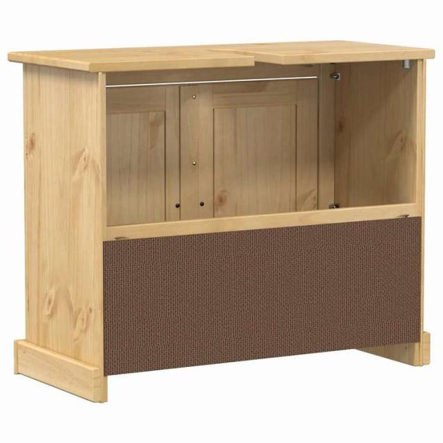 vidaXL バスルームシンクキャビネット「コロナ」73x33x60 cm 無垢材パイン材 家具 キャビネット&amp;収納 洗面・化粧台ユニット 浴室洗面ユニット(代引不可)【送料無料】_5