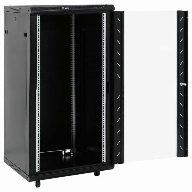vidaXL 22U ネットワークキャビネット スイベル脚付き 19インチ IP20 60x60x120 cm 電子機器 電化機器用アクセサリ パソコンコンポーネント ストレージデバイス ネットワーク収納システム(代引不可)【送料無料】_1
