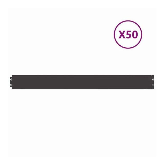 vidaXL 芝生エッジング 50枚入り ブラック 10x103 cm 冷間圧延鋼 ハードウェア フェンス&バリア 庭小道・縁(代引不可)【送料無料】
