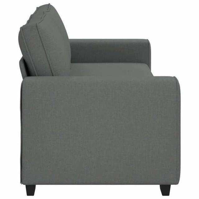 vidaXL 3人掛けソファ ダークグレー 220x77x82 cm ファブリック 家具 ソファ(代引不可)【送料無料】_4