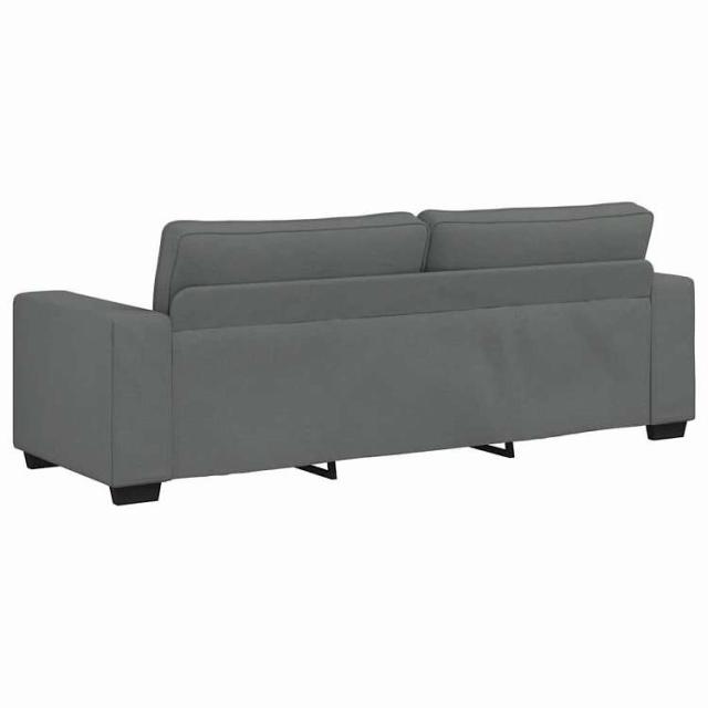 vidaXL 3人掛けソファ ダークグレー 220x77x82 cm ファブリック 家具 ソファ(代引不可)【送料無料】_5