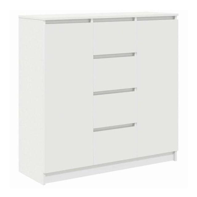 vidaXL 引き出し付きサイドボード ホワイト 100.5x35x98.5 cm エンジニアードウッド 家具 キャビネット&amp;収納 サイドボード(代引不可)【送料無料】