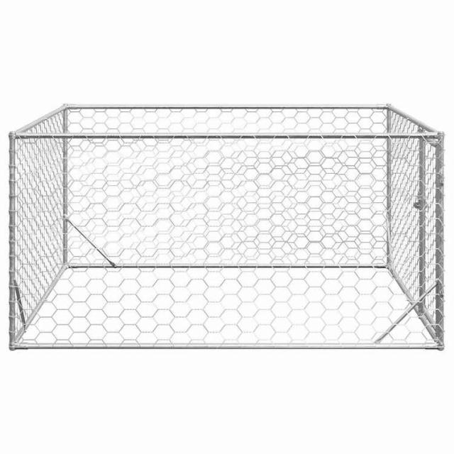 vidaXL 屋外用犬小屋 ドア付き 2x2x1m 亜鉛メッキ鋼 動物&amp;ペット用品 ペット用品 犬用品 ドッグハウス(代引不可)【送料無料】_3