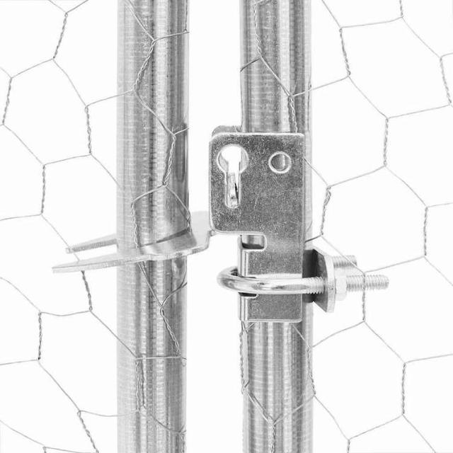 vidaXL 屋外用犬小屋 ドア付き 2x2x1m 亜鉛メッキ鋼 動物&amp;ペット用品 ペット用品 犬用品 ドッグハウス(代引不可)【送料無料】_6