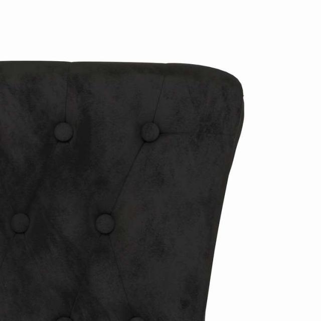 vidaXL ハイバックチェア ブラックベルベットボタンデザイン 家具 チェア アームチェア・リクライニングチェア・スリーピングチェア(代引不可)【送料無料】_5