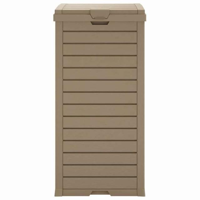 vidaXL 屋外用ゴミ箱 ライトブラウン 41x41x86 cm ポリプロピレン ホーム&amp;ガーデン 家事用品 ごみ入れ ごみ箱(代引不可)【送料無料】_4