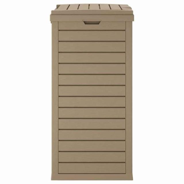 vidaXL 屋外用ゴミ箱 ライトブラウン 41x41x86 cm ポリプロピレン ホーム&amp;ガーデン 家事用品 ごみ入れ ごみ箱(代引不可)【送料無料】_5