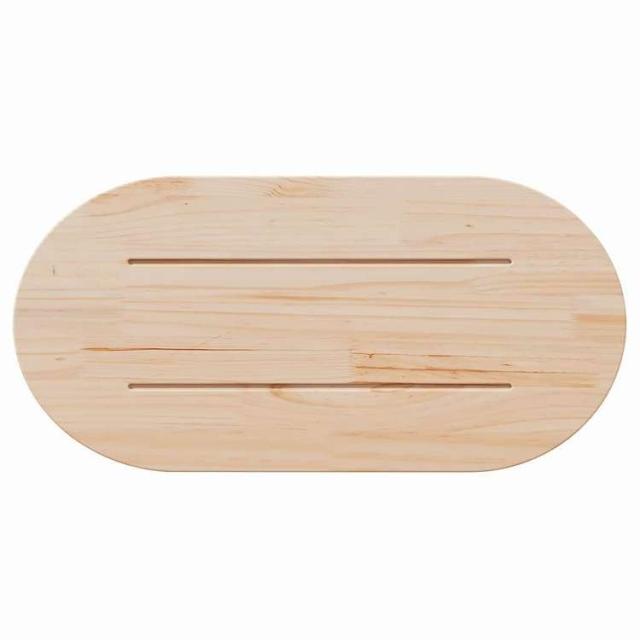 vidaXL テーブルトップ 90x45x2.5 cm 無垢材 パイン材 オーバル 家具 テーブル用品 テーブルトップ(代引不可)【送料無料】_3