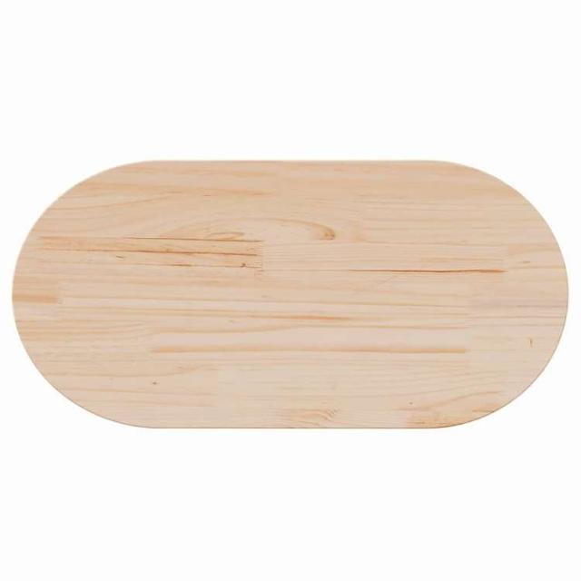 vidaXL テーブルトップ 90x45x2.5 cm 無垢材 パイン材 オーバル 家具 テーブル用品 テーブルトップ(代引不可)【送料無料】_4