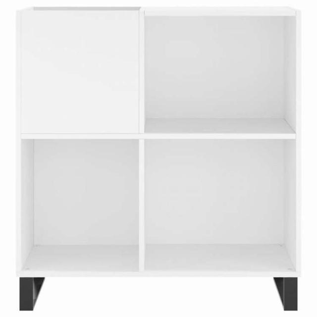 vidaXL レコードキャビネット ホワイト 84.5x38x89 cm エンジニアードウッド 家具 キャビネット&amp;収納 メディア収納・ラック(代引不可)【送料無料】_3