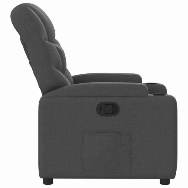 vidaXL リクライニングチェア ダークグレーファブリック 家具 チェア アームチェア・リクライニングチェア・スリーピングチェア(代引不可)【送料無料】_3