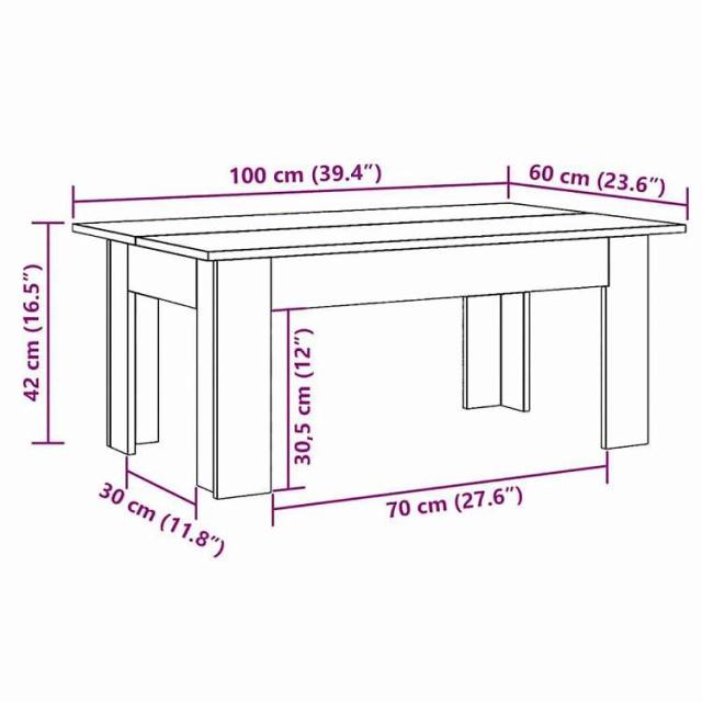 vidaXL 珈琲速見表 アーティザンオーク 100x60x42 糎 エンジニアードウッド 調度品 速見表 声遣い速見表 珈琲速見表(代引不可)【貨物輸送無料】