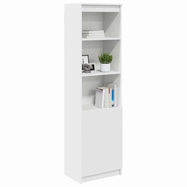 vidaXL ハイボード ホワイト 50x35x180 cm エンジニアードウッド 家具 キャビネット&amp;収納 サイドボード(代引不可)【送料無料】_3