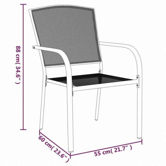 vidaXL ガーデンダイニング7点セット アントラシート スチール製家具 アウトドア家具 屋外家具セット(代引不可)【送料無料】_8