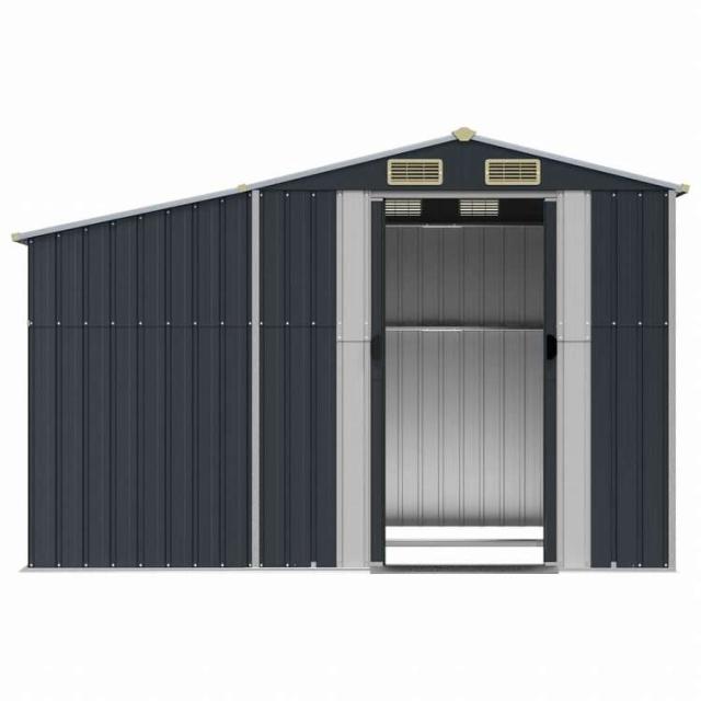 vidaXL 庭用納屋 277x192.5x179cm 亜鉛メッキ鋼製 アントラシートホーム&ガーデン 芝&ガーデン アウトドアリビング アウトドアストラクチャー 日除け・ガレージ・カーポート(代引不可)【送料無料_4