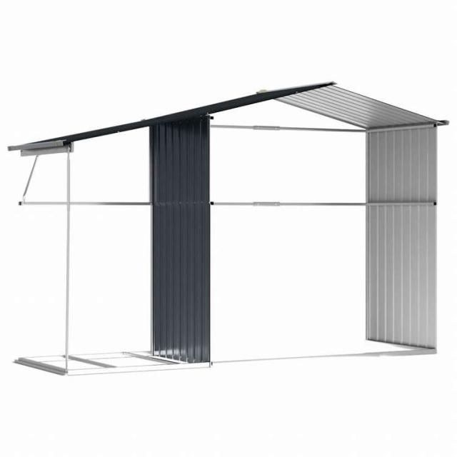 vidaXL 庭用納屋 277x192.5x179cm 亜鉛メッキ鋼製 アントラシートホーム&ガーデン 芝&ガーデン アウトドアリビング アウトドアストラクチャー 日除け・ガレージ・カーポート(代引不可)【送料無料_8