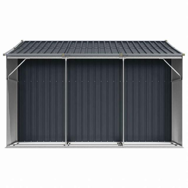 vidaXL 庭用納屋 277x279x179cm 亜鉛メッキ鋼製 アントラシートホーム&ガーデン 芝&ガーデン アウトドアリビング アウトドアストラクチャー 日除け・ガレージ・カーポート(代引不可)【送料無料】_5