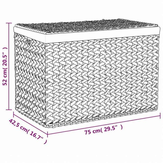 vidaXL ランドリーバスケット 3分割 75x42.5x52 cm ホテイアオイホーム&amp;ガーデン 家事用品 ランドリー用品 洗濯かご(代引不可)【送料無料】_9