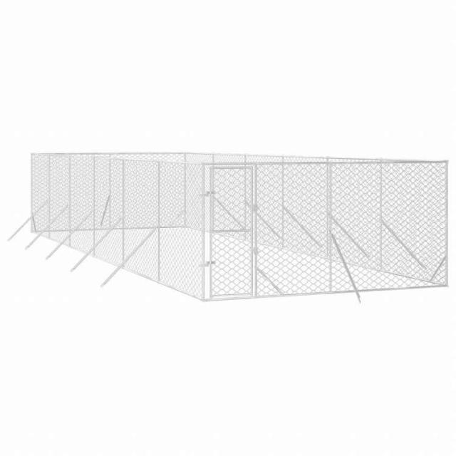 vidaXL 屋外用犬小屋 シルバー 4x12x2m 亜鉛メッキ鋼製Animals & Pet Supplies ペット用品 犬用品 犬小屋・ドッグラン(代引不可)【送料無料】_2