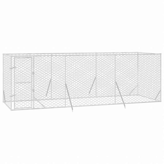 vidaXL 屋外用犬小屋 シルバー 6x2x2m 亜鉛メッキ鋼製動物&amp;ペット用品 ペット用品 犬用品 犬小屋・ドッグラン(代引不可)【送料無料】_2
