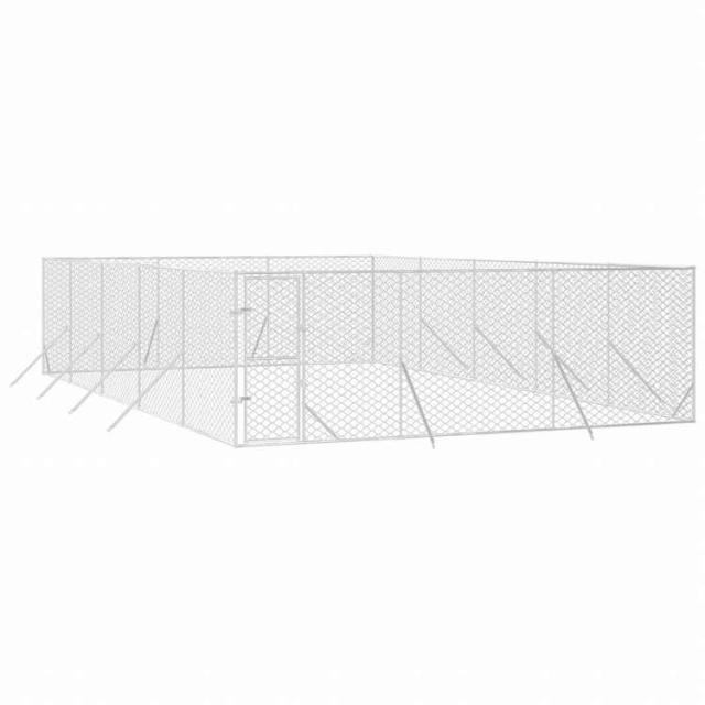 vidaXL 屋外用犬小屋 シルバー 6x10x2m 亜鉛メッキ鋼製動物&ペット用品 ペット用品 犬用品 犬小屋・ドッグラン(代引不可)【送料無料】_2