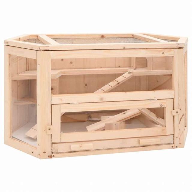 vidaXL ハムスター臥せ篭 80x40x43糎 樅純乎たる材毛の荒物&愛玩動物装具 愛玩動物装具 小毛の荒物装具 小毛の荒物 繁殖・臥せ篭(代引不可)【貨物輸送無料】